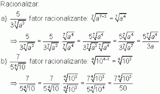 Exemplos Racionalização do Tipo T1