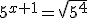 5^{x+1}=\sqrt{5^4}