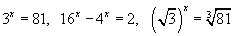 Exemplos de Equações Exponenciais